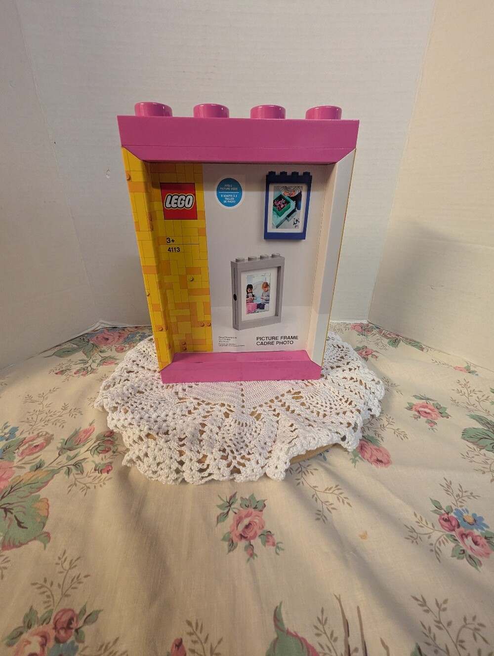 New LEGO Classic Picture Frame - Pink, stackable, fits 5" X 7" Photos